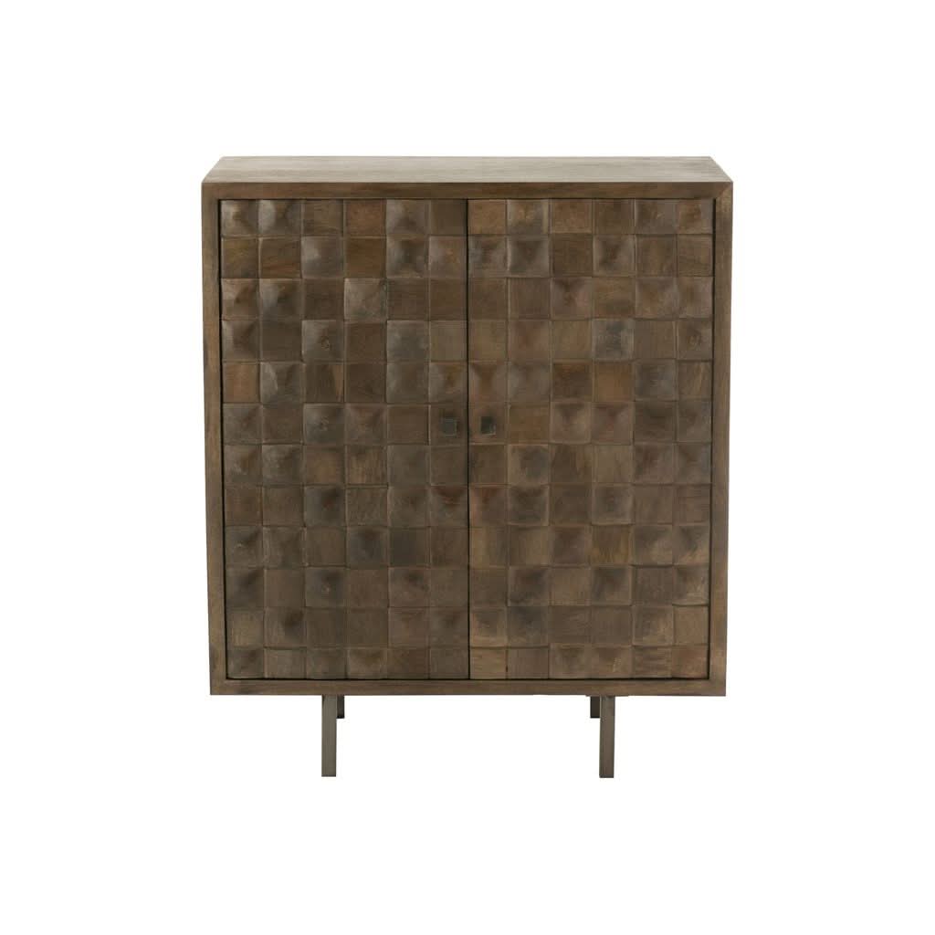 Armoire Métallique Bois Marron/Gris | Ciro