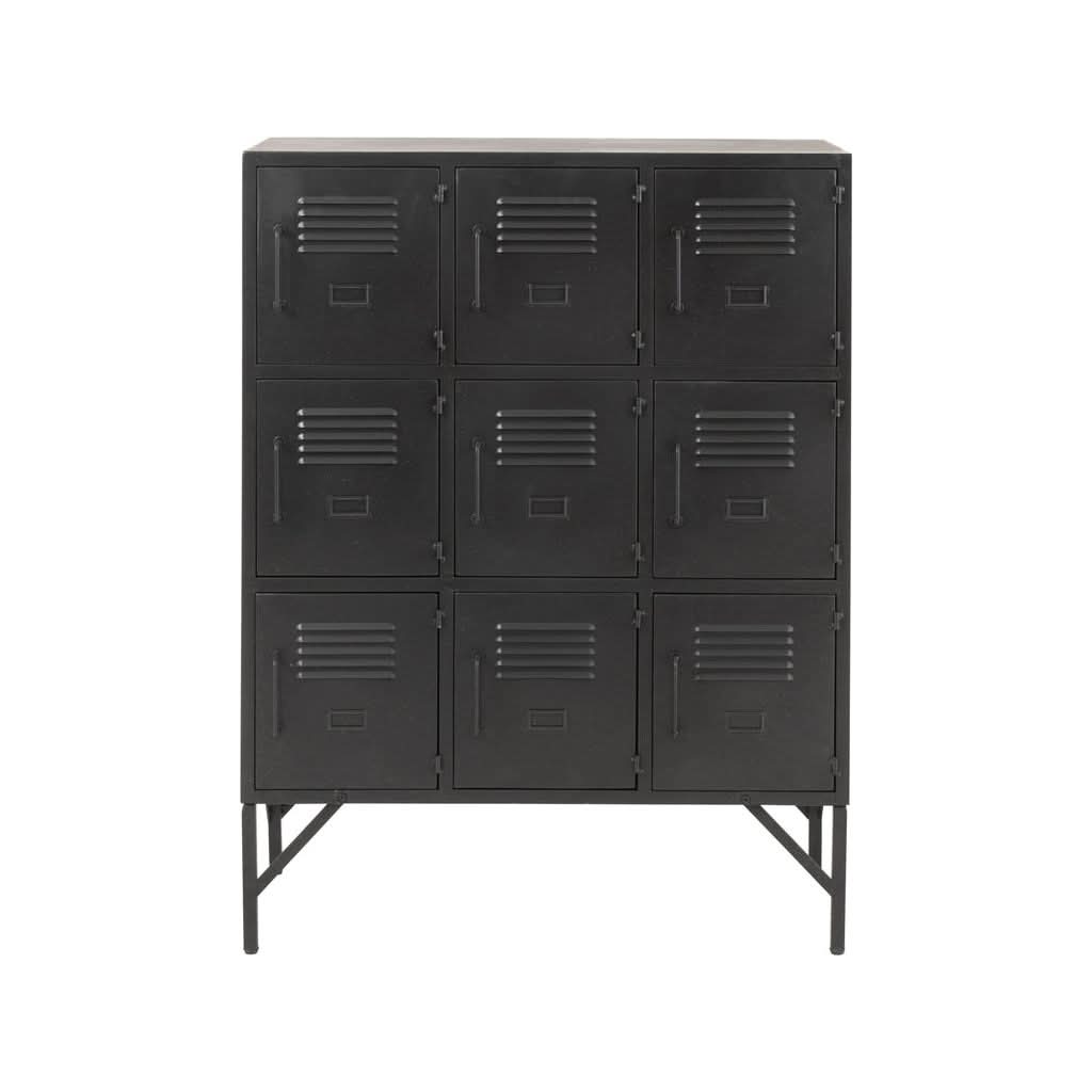 Armoire Métallique Noir 9 Portes | Eyla - Designix Armoire