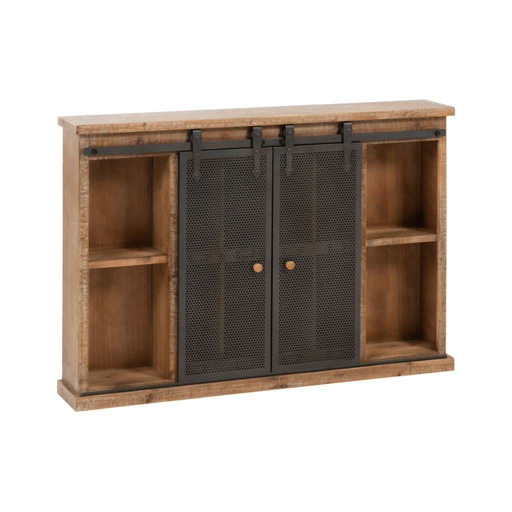 Wandschrank Fächer Holz Metall | Garo