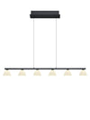 Suspension Mona 6 lumières noire
