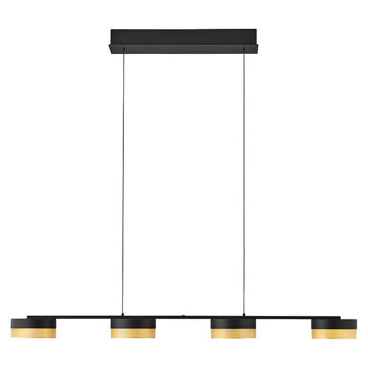 Suspension Mesh noire et dorée, L 110 cm