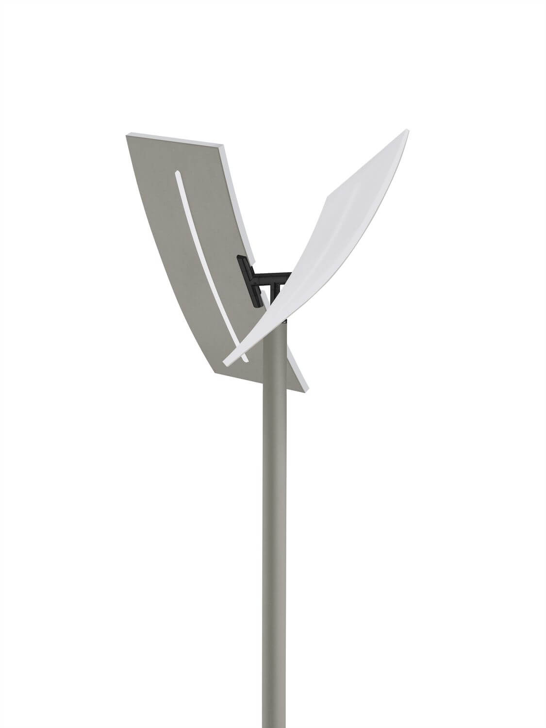 Lampadaire Evolo taupe, H 185 cm