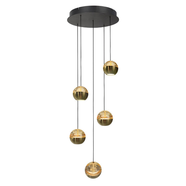 Hängeleuchte Belluno goldfarben