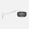 Wandleuchte mit verstellbarem Leselicht, langer Stahlarm, schwarzer Lampenschirm Ø60 cm | Elegant Classy