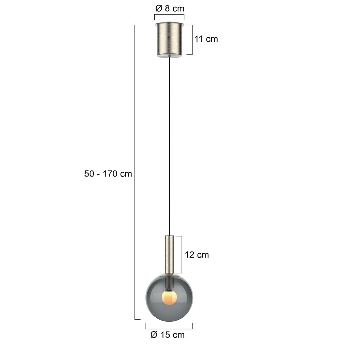 Suspension luminaire Volari argenté