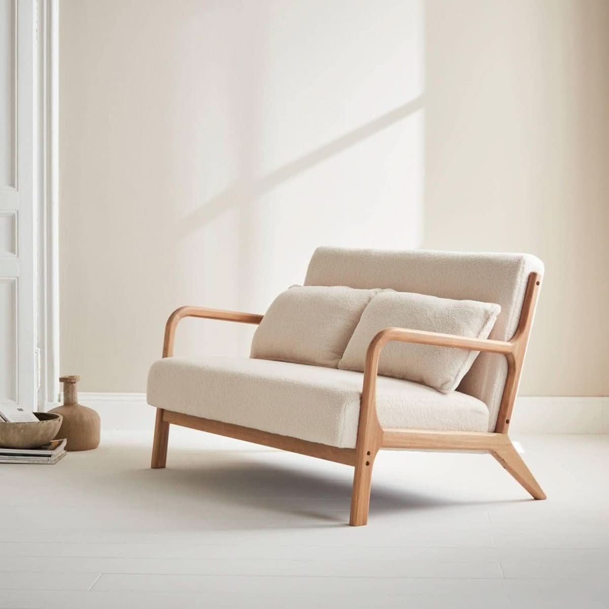 Banquette Bouclette 2 Places Scandinave | Cocoon - Designix Banquette