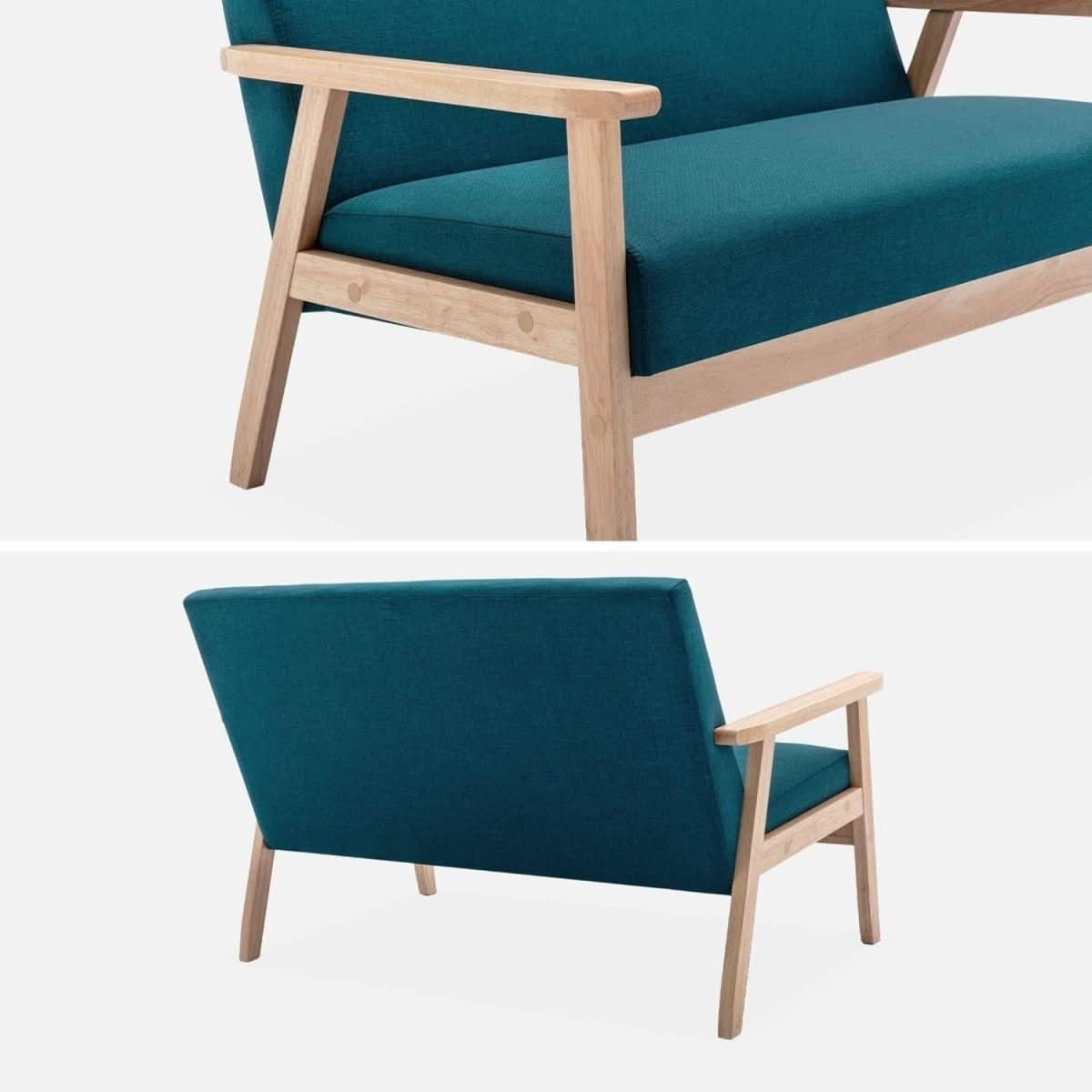 Banquette en Bois et Tissu Bleu | Oasis - Designix Banquette