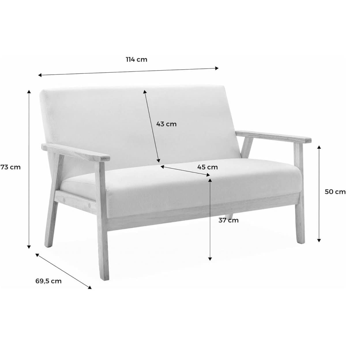 Banquette en Bois et Tissu Bleu | Oasis - Designix Banquette