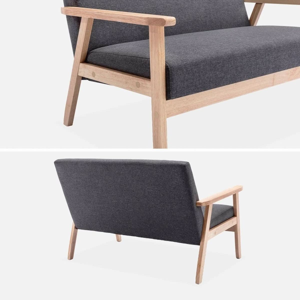 Banquette Grise Canapé Bois et Tissu | Urbain - Designix Banquette