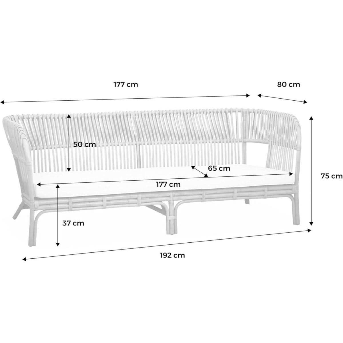 Banquette Rotin Bohème Confort | Xero - Designix Banquette