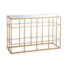 Barres Console Métal Verre Or | Qale