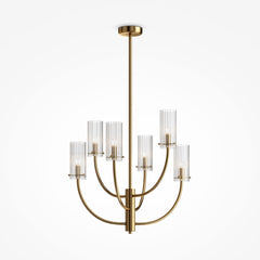 Arco Pendelleuchte goldfarben