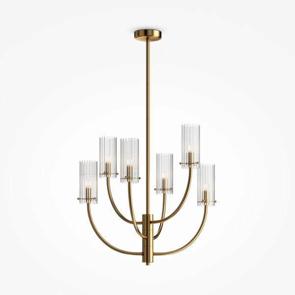 Arco Pendelleuchte goldfarben