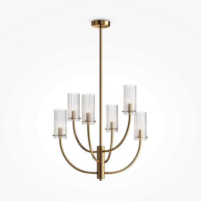 Arco Pendelleuchte goldfarben
