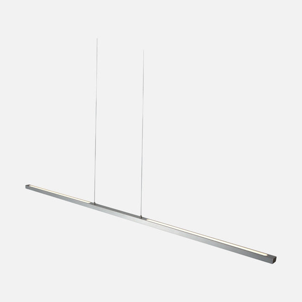 Lineare LED-Pendelleuchte Stahl 150 cm, doppeltes Licht nach oben und unten mit Dimmer | Bande