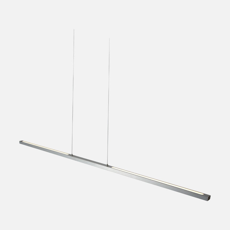 Lineare LED-Pendelleuchte Stahl 150 cm, doppeltes Licht nach oben und unten mit Dimmer | Bande