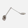 Verstellbare LED-Wandleuchte, Leselampe mit Gelenkarm aus gebürstetem Stahl | Soleil