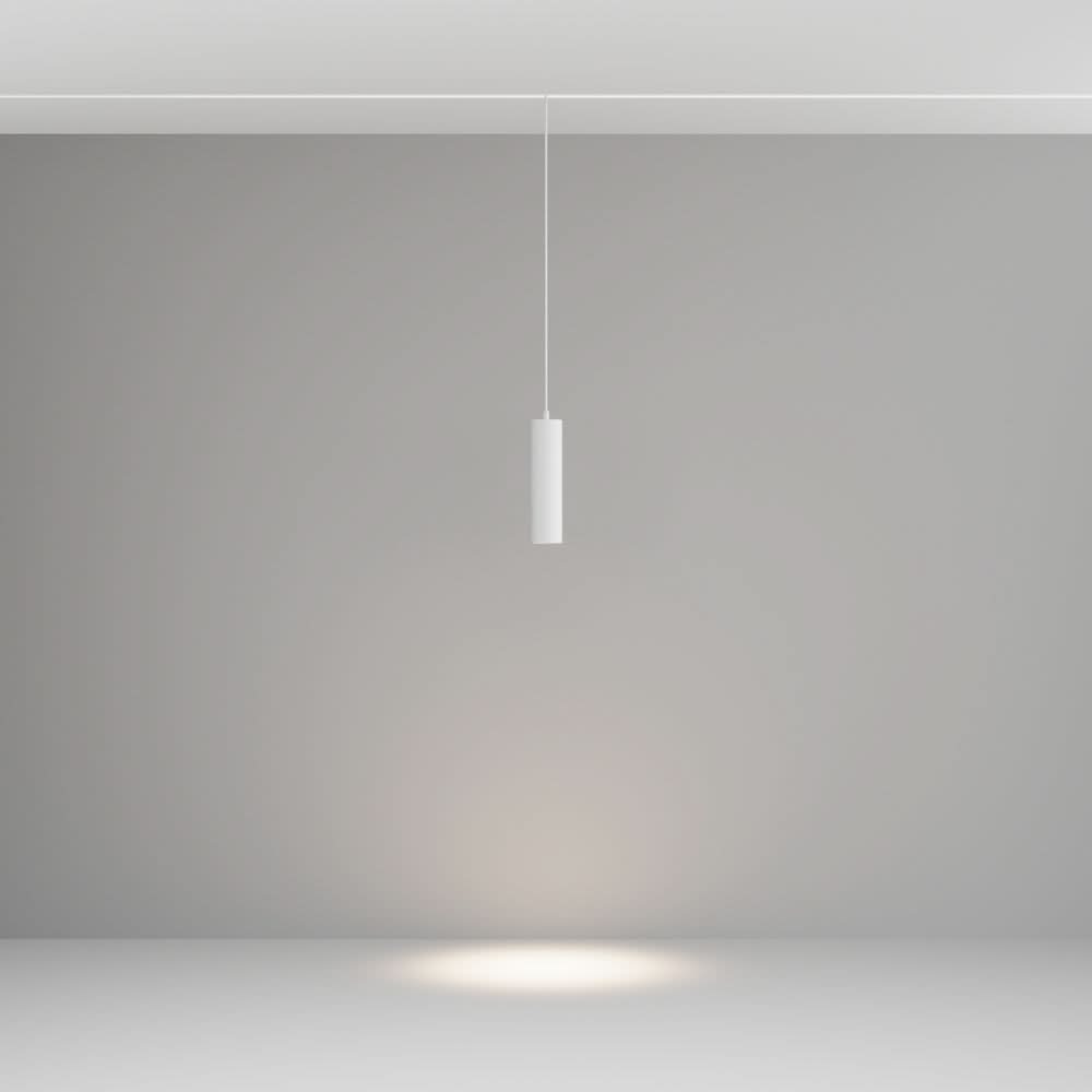 Mise en ambiance dans une pièce vide, halo lumineux projeté au sol