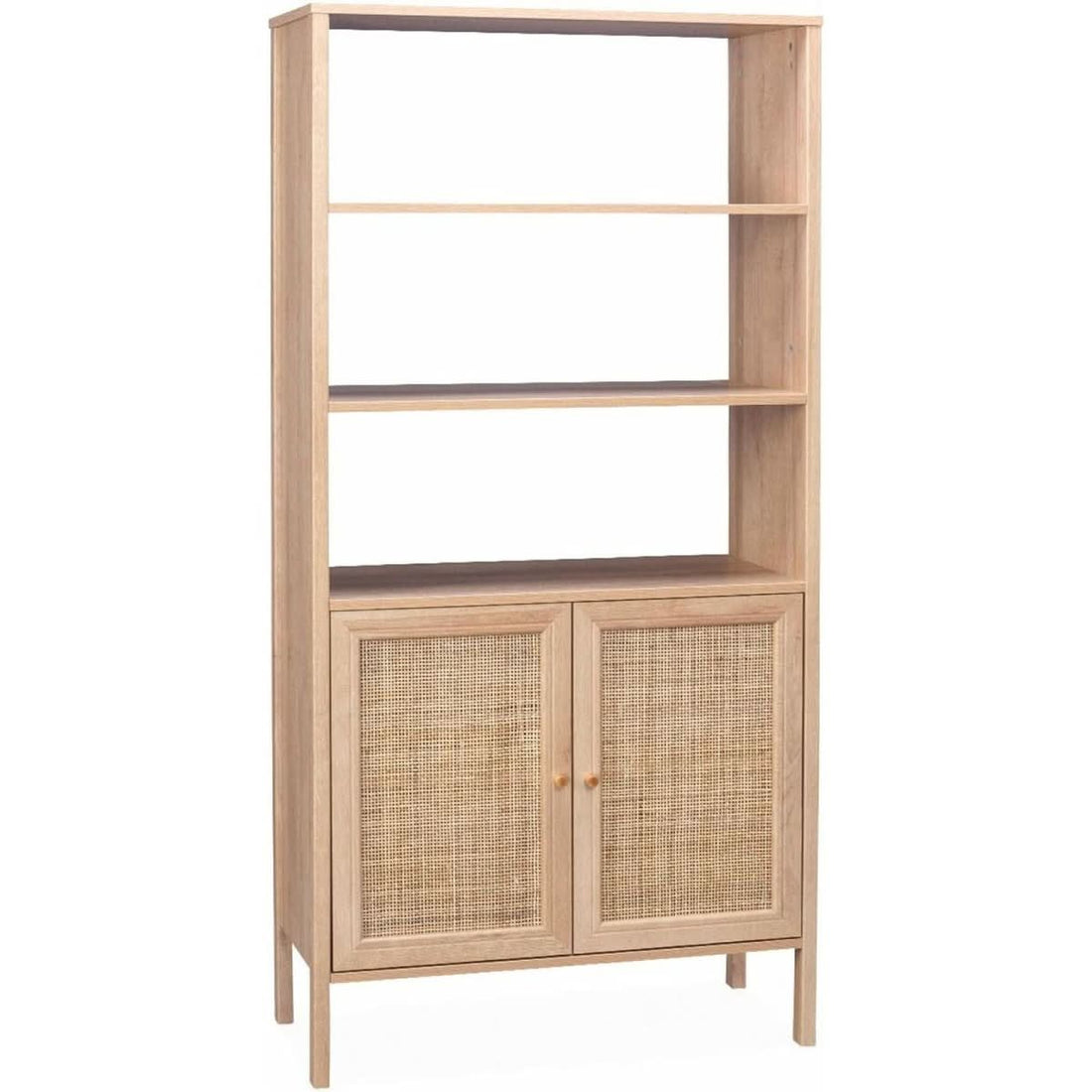 Bücherregal Holz Rohrgeflecht Bohème | Zephyr