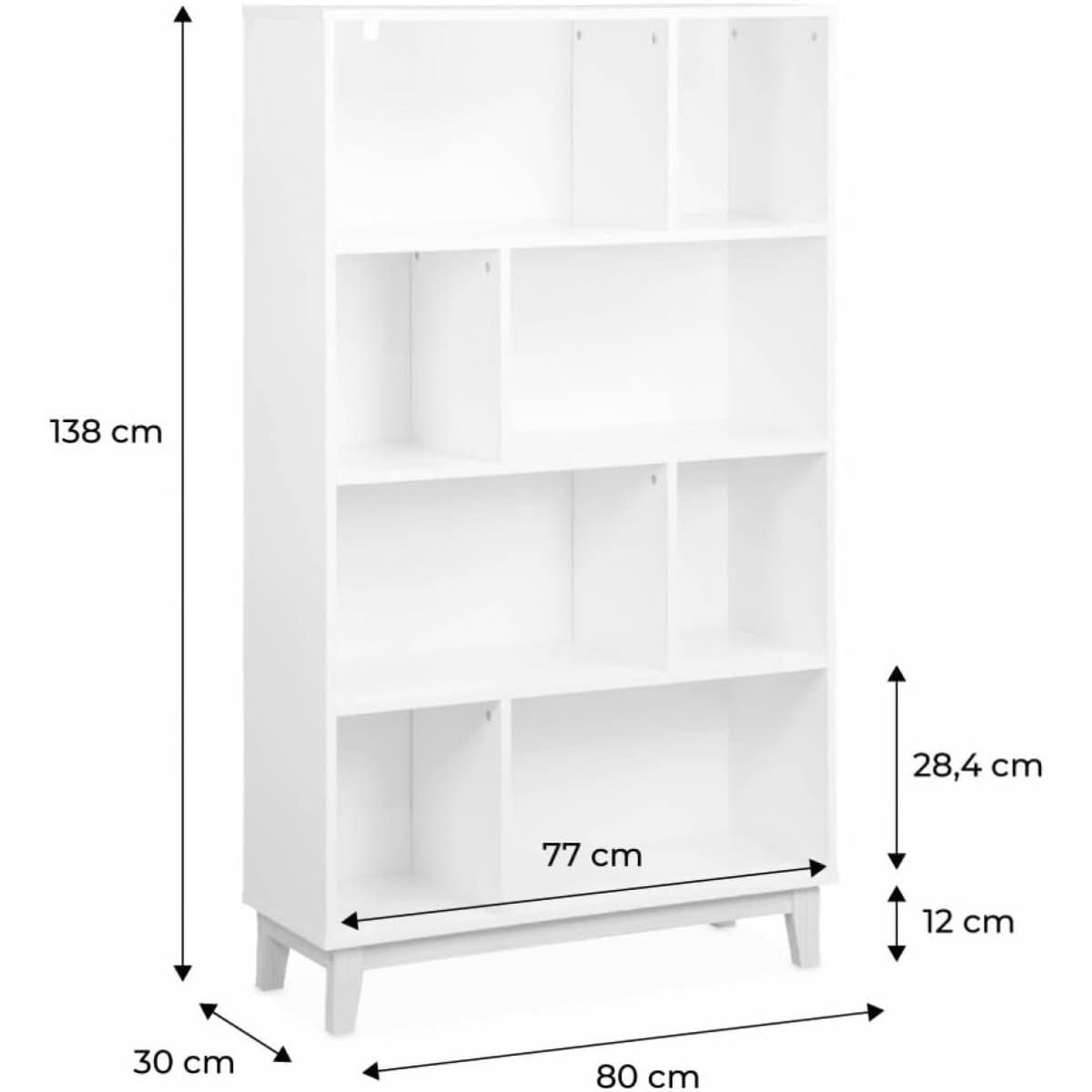 Bibliothèque Scandinave Blanche | Ursa - Designix Bibliothèque