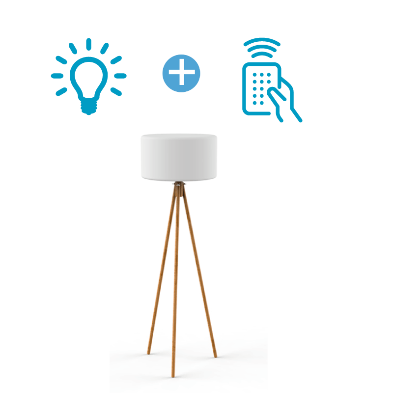 In- und Out-LED-Lampe A60 6 W E27 mit Fernbedienung