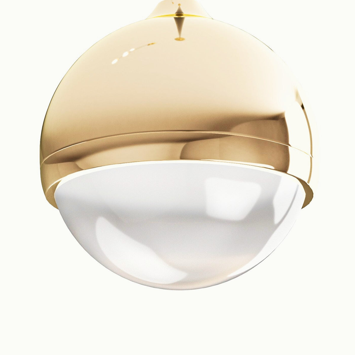 Suspension LED Bolicina dorée, verre