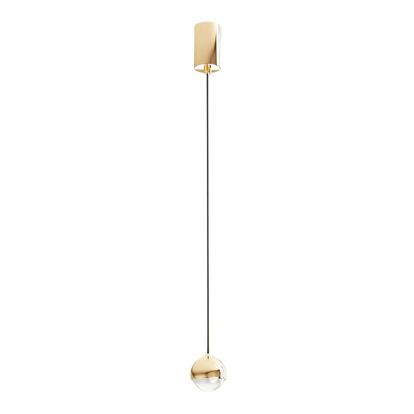 Suspension LED Bolicina dorée, verre