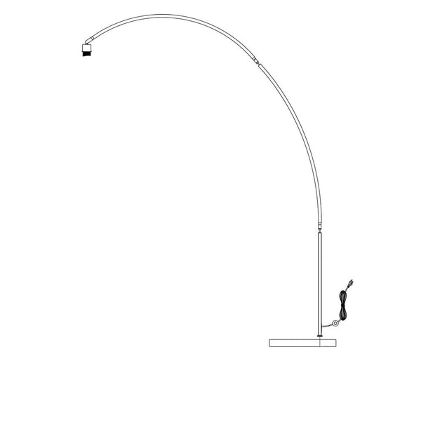 Bogenlampe Solva Stahl Weiß