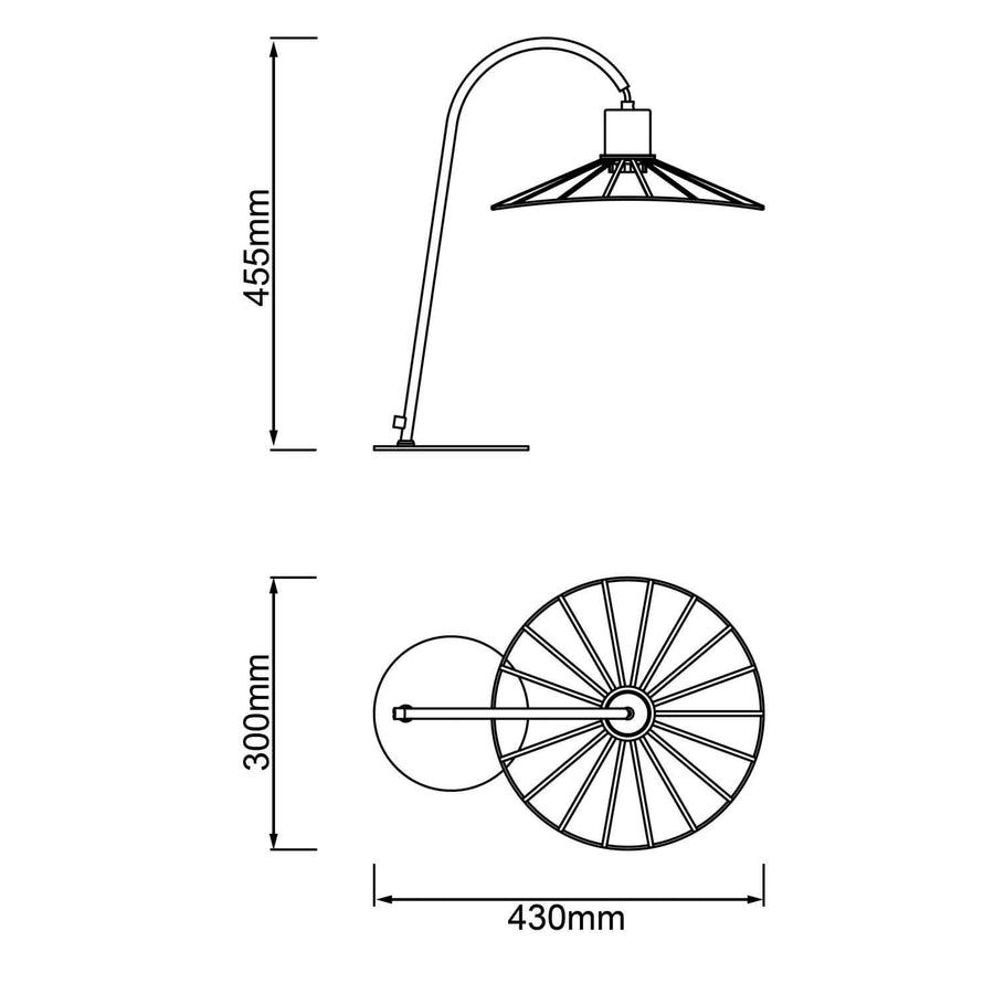 Lampe à poser Leika noire mat