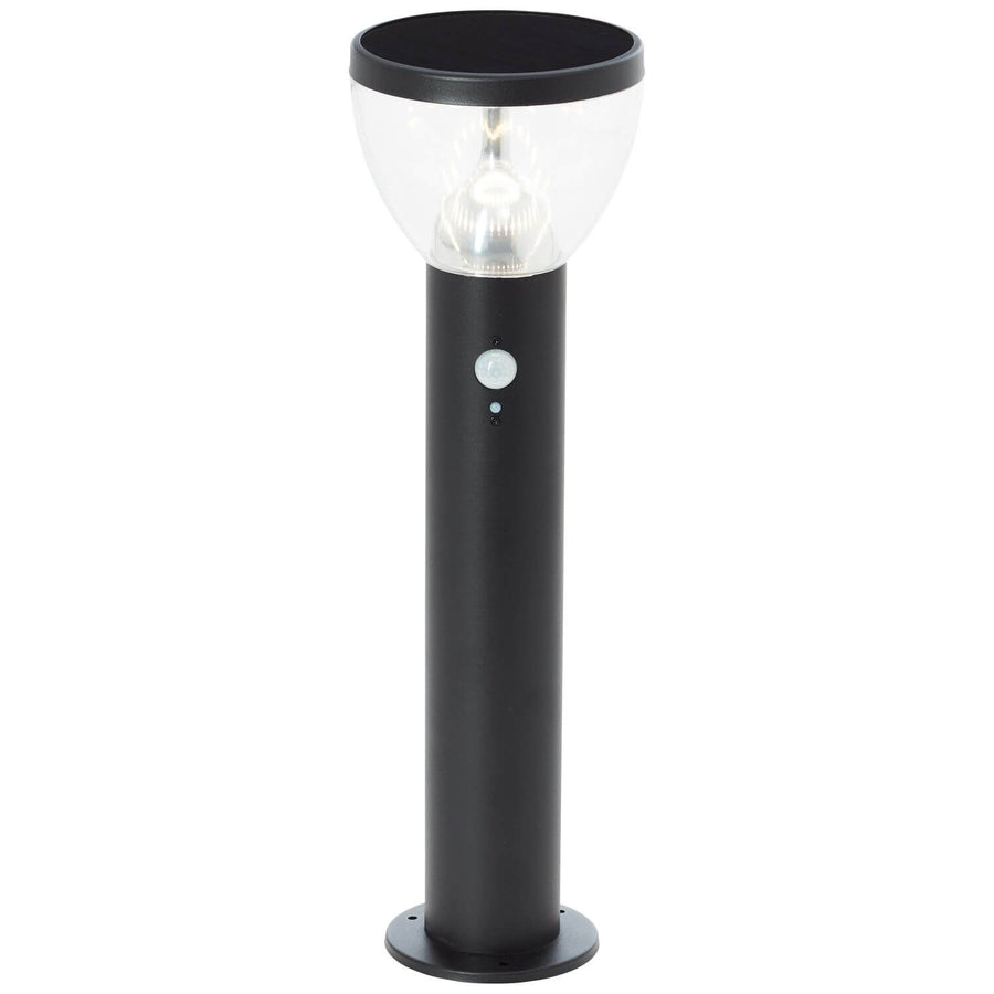 Vue de face de la borne noire sur fond blanc, produit entier