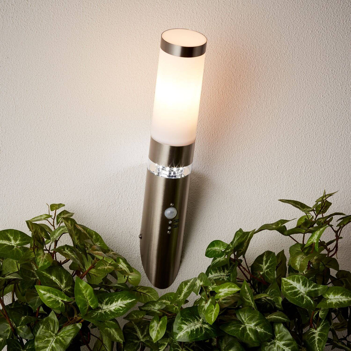 Applique extérieure Bole inox, H 44 cm