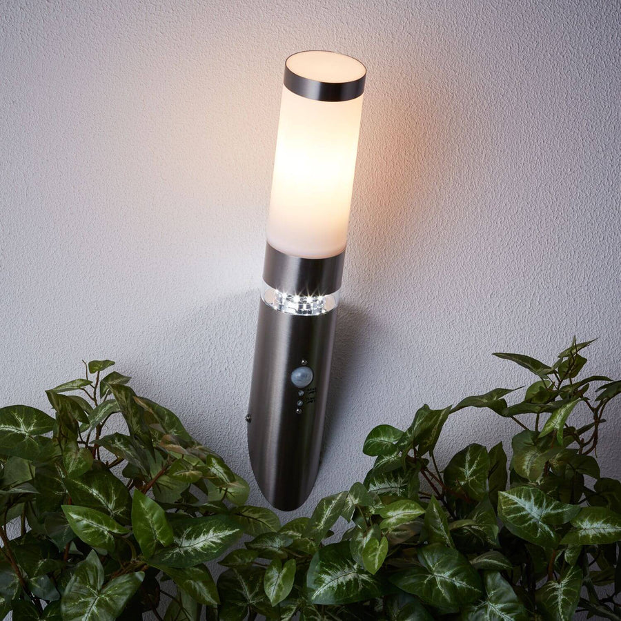 Applique extérieure Bole inox, H 44 cm