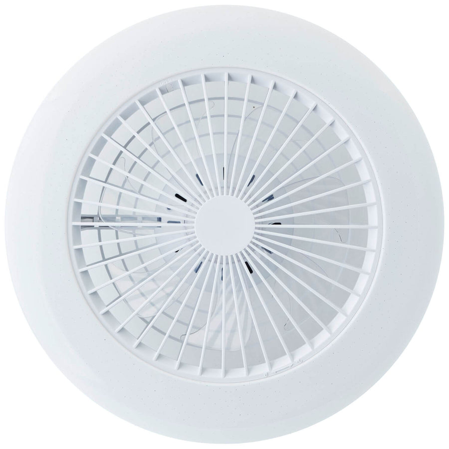 Ventilateur de plafond lumineux Salerno blanc