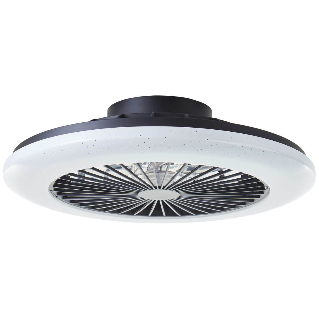 Ventilateur de plafond lumineux Salerno noir