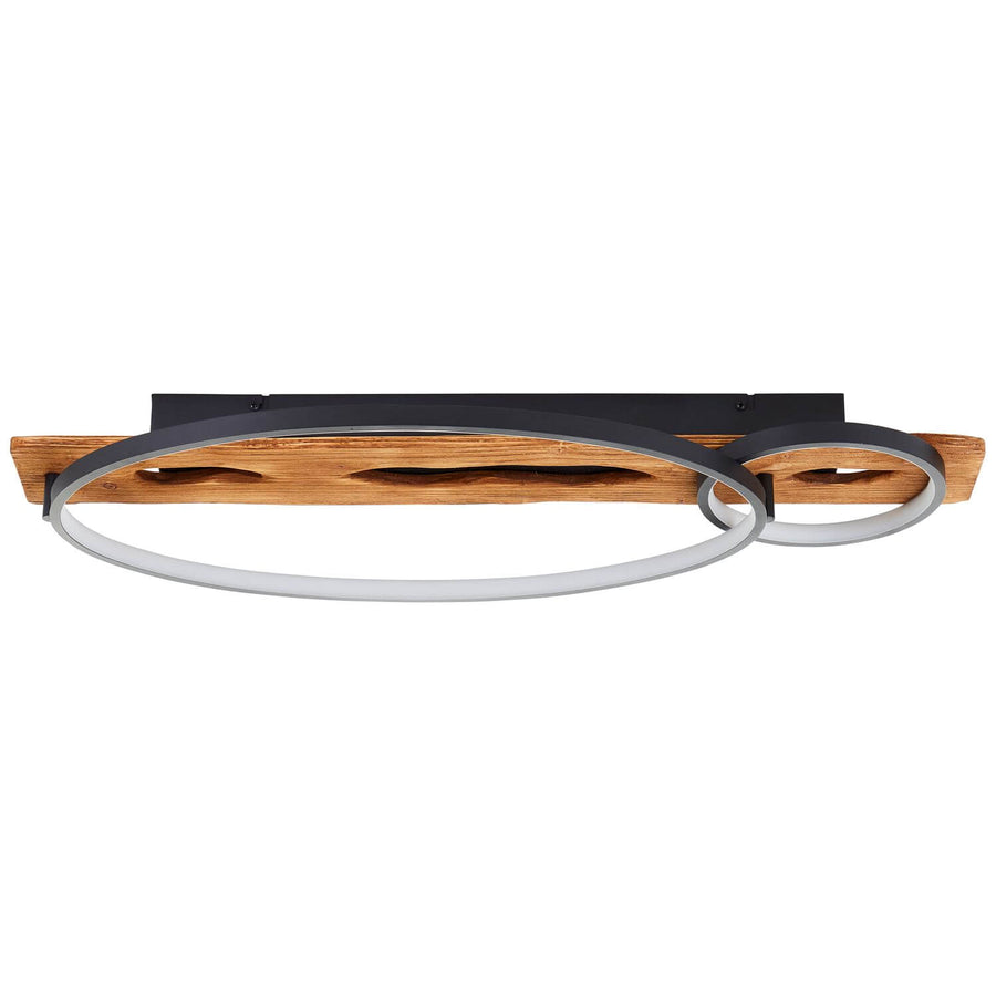 Plafonnier Pirus noir et bois