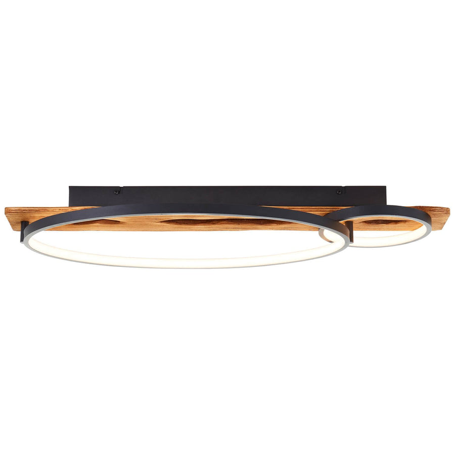 Plafonnier Pirus noir et bois