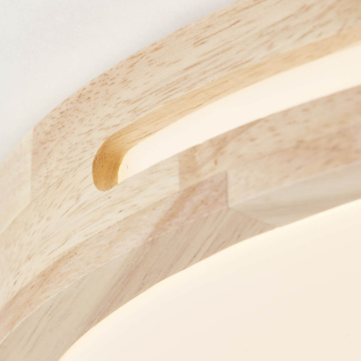 Plafonnier Woodbury bois clair et blanc