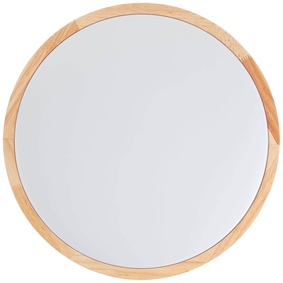 Plafonnier Slimline bois clair et blanc, Ø 39 cm