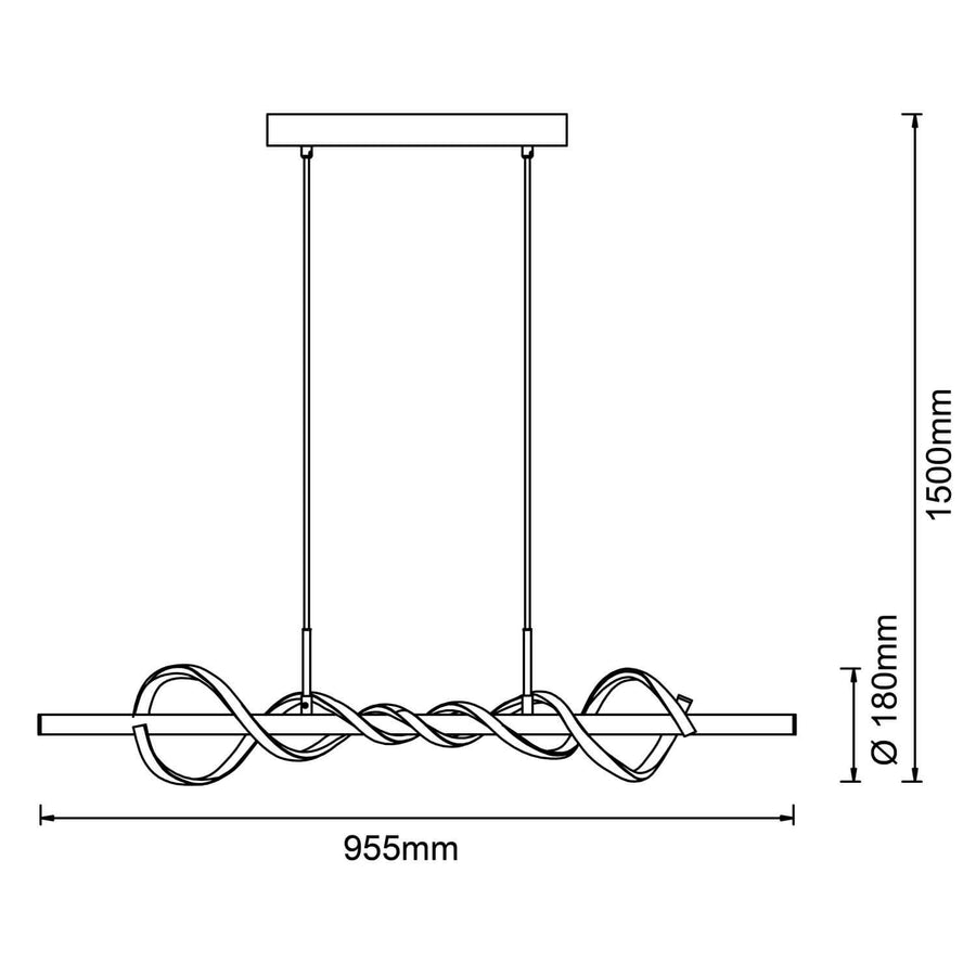 Suspension Amalie noire (G99819/06)