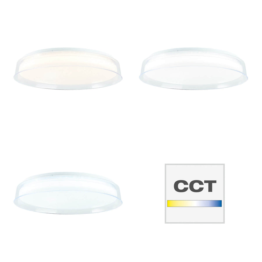 Plafonnier Leanna transparent et blanc