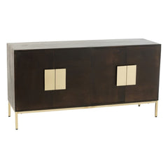 Sideboard 2 Türen Mangoholz Eisen Gold | Wora