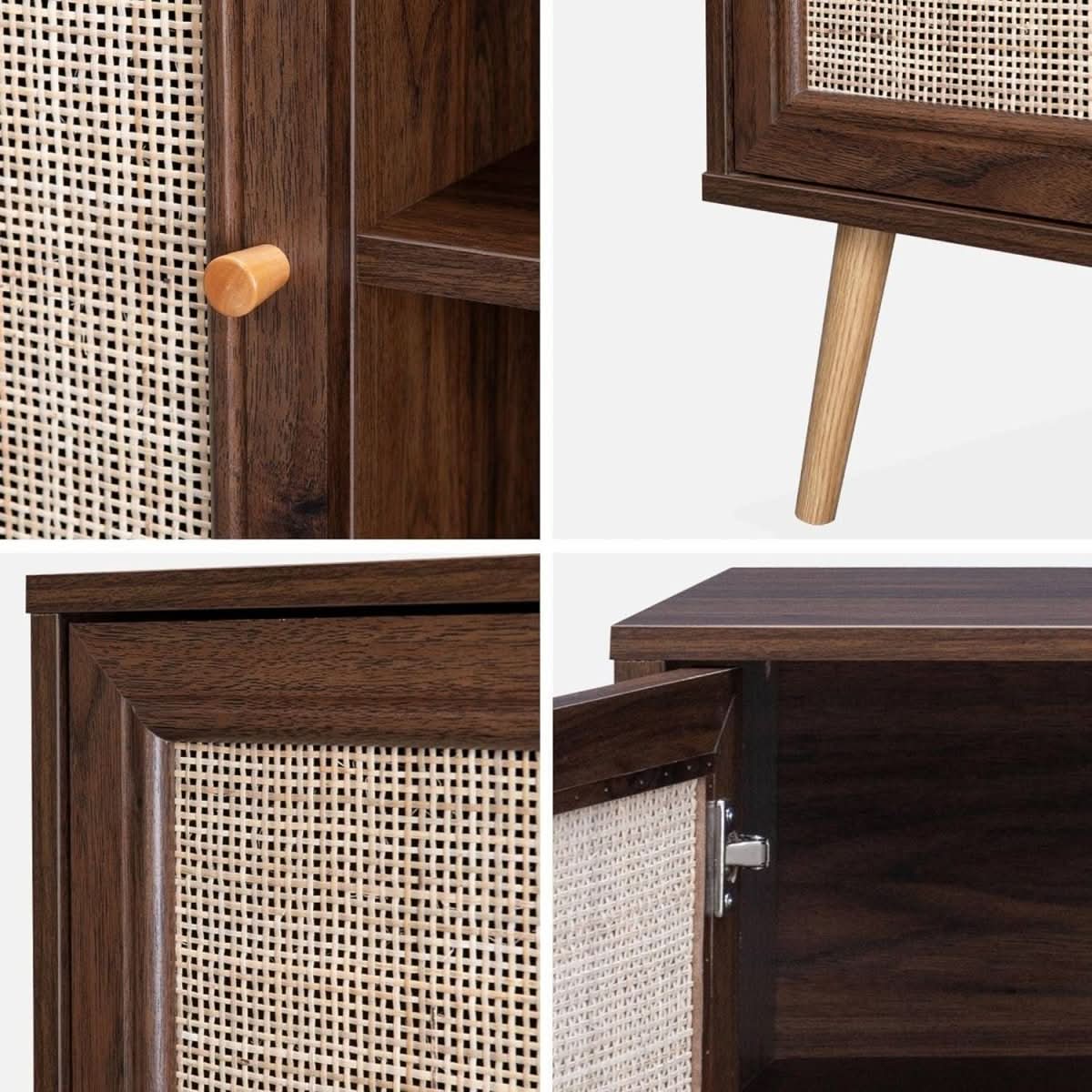 Buffet Bois Cannage Vintage | Grain - Designix Buffet