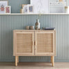 Vintage-Anrichte aus Holz mit Wiener Geflecht | Whisper
