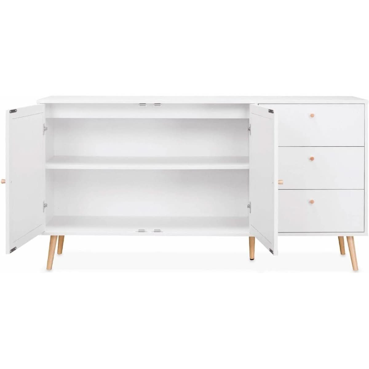 Buffet Cannage Bohème Blanc | Lore - Designix Buffet