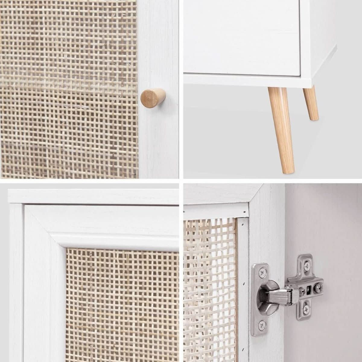 Buffet Cannage Bohème Blanc | Lore - Designix Buffet