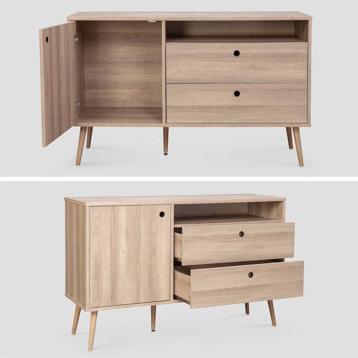 Buffet Scandinave Bois 4 Espaces | Brio - Designix Buffet