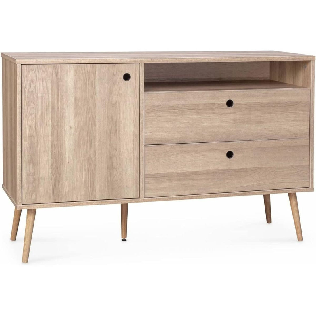 Skandinavisches Sideboard Holz 4 Fächer | Brio