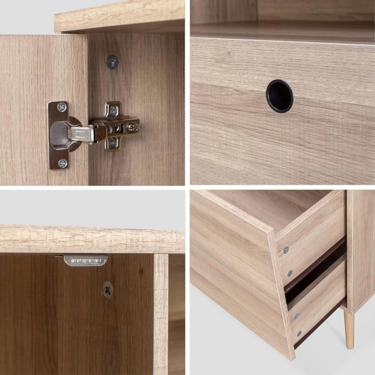 Buffet Scandinave Bois 4 Espaces | Brio - Designix Buffet
