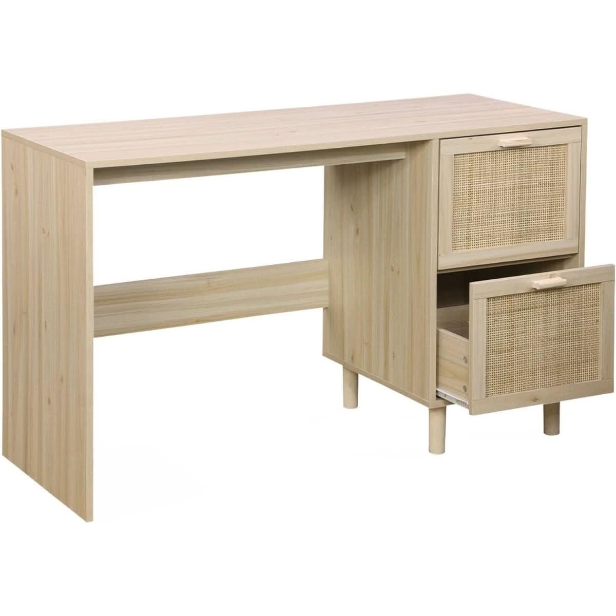 Bureau Bois Cannage Retro | Yang - Designix Bureau