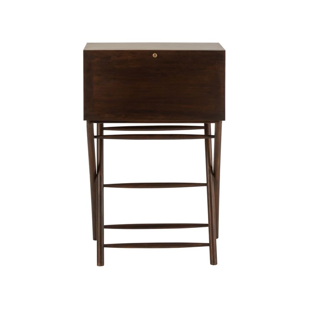 Bureau en Bois de Manguier Marron Foncé | Dila - Designix Bureau